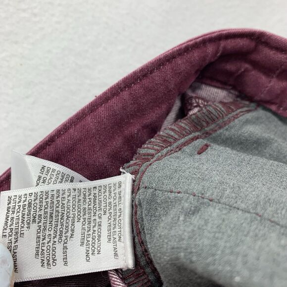 The North Face Straight Leg Jeans Size 4 Womens Solid Dark Burgundy Red Pants S - Picture 7 of 10